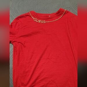 Guess Red Organic Cotton Tee
